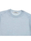 Women's Kid Mohair Sheer Knit Top Light Blue A23ST05FG LB - AURALEE - BALAAN 3