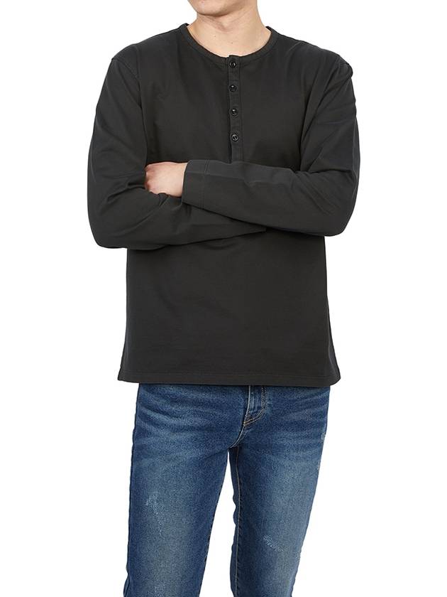 Henley Long Sleeve T-Shirt Black - TEN C - BALAAN 6