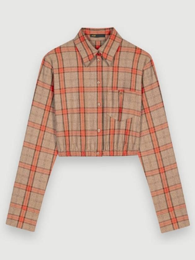 Women's Check Crop Shirt mfpcm00357 - MAJE - BALAAN 1