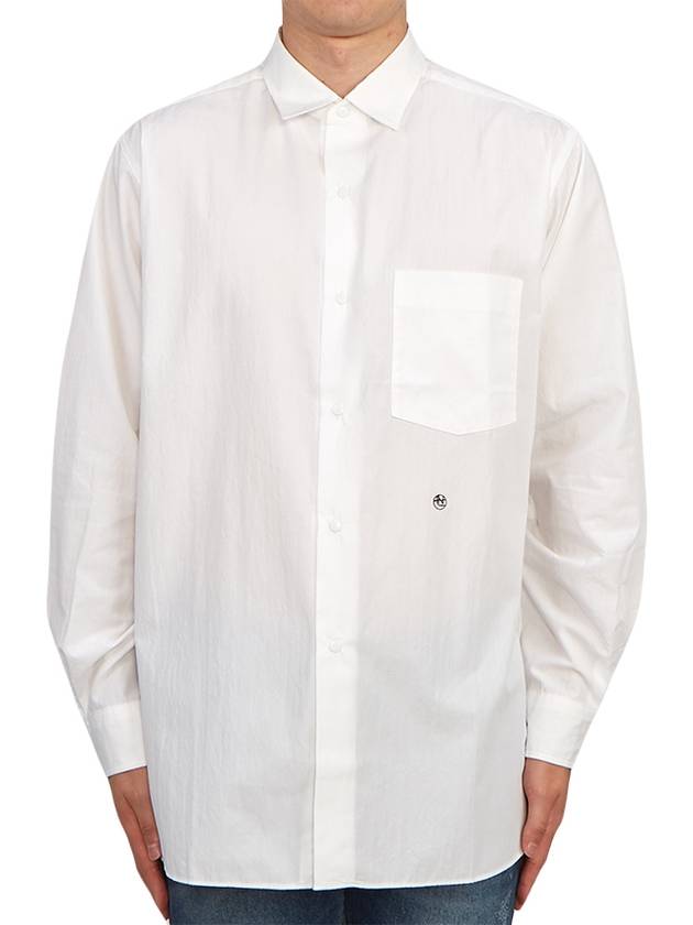 Regular Collar Wind Long Sleeve Shirt White - NANAMICA - BALAAN 2