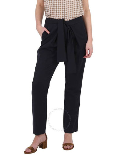 Victoria Beckham Ladies Pants Navy Front Tie Pant, Brand Size 8 (US Size 4) - VICTORIA BECKHAM - BALAAN 1