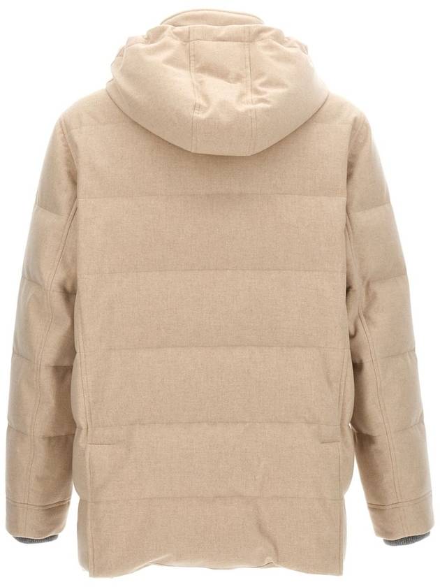 Hooded Down Padding Beige - BRUNELLO CUCINELLI - BALAAN 5