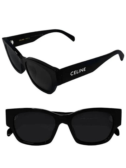 Eyewear Monochrome 01 Acetate Sunglasses Black - CELINE - BALAAN 2