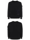 Metropolis Diagonal Fleece Utility Pocket Sweatshirt Black - CP COMPANY - BALAAN 5