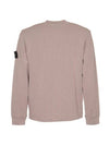 Compass Badge Crew Neck Ribbed Cotton Knit Top Pink - STONE ISLAND - BALAAN 3