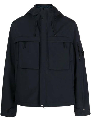 Men's Shell R Lens Wappen Hooded Jacket Navy - CP COMPANY - BALAAN 1