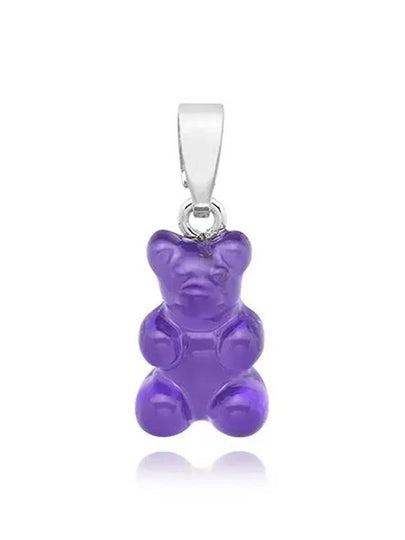 NOSTALGIA BEAR PLUM CLASSIC CONNECTOR SILVER Pendant Charm - CRYSTAL HAZE - BALAAN 2