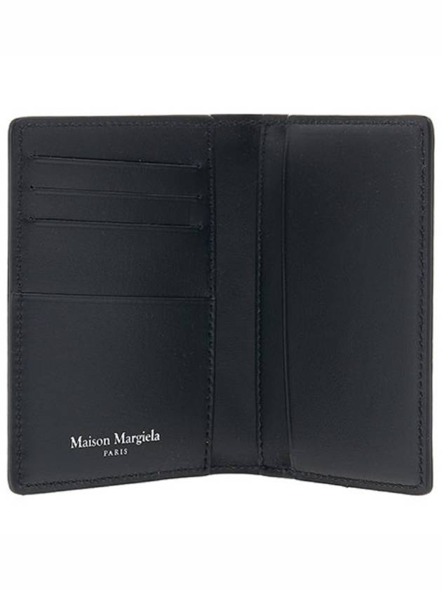 Stitched Bi-Fold Leather Card Wallet Black - MAISON MARGIELA - BALAAN 7