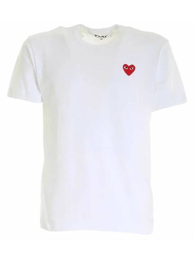 Play Red Heart Waffen Short Sleeve T-Shirt White P1 T108 2 - COMME DES GARCONS - BALAAN 3