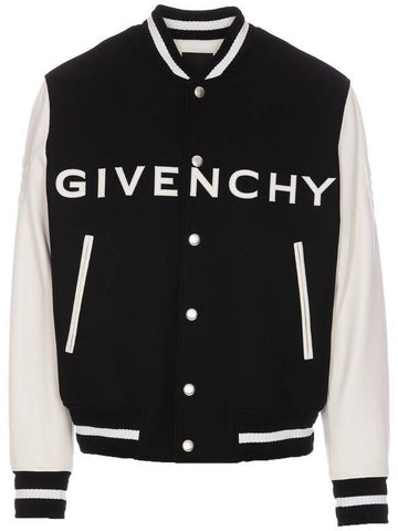 College Varsity Bomber Jacket Black - GIVENCHY - BALAAN 1