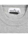 Logo Patch Lambswool Crewneck Knit Top Melange Grey - STONE ISLAND - BALAAN 5