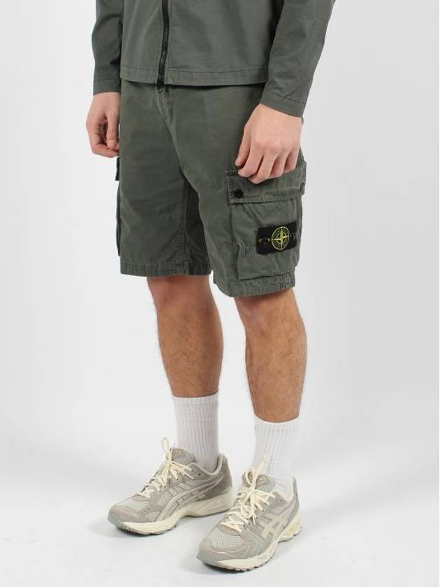 Cargo Bermuda Shorts Green - STONE ISLAND - BALAAN 4