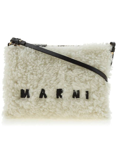 Logo Fur Clutch Bag White - MARNI - BALAAN 2