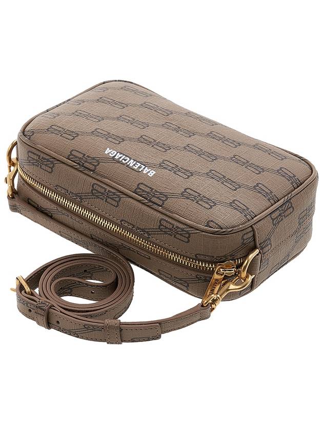 BB Monogram Coated Canvas Signature Small Camera Cross Bag Beige Brown - BALENCIAGA - BALAAN 5