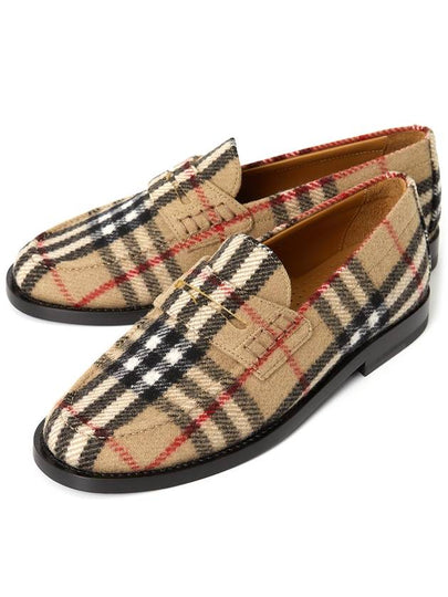 Checked Wool Loafers Archive Beige - BURBERRY - BALAAN 2