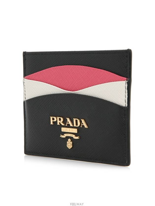 1MC205 Saffiano Multicolor Simple Card Wallet Business Holder - PRADA - BALAAN 2