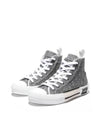 B23 Oblique Jacquard High Top Sneakers Ruthenium - DIOR - BALAAN 1