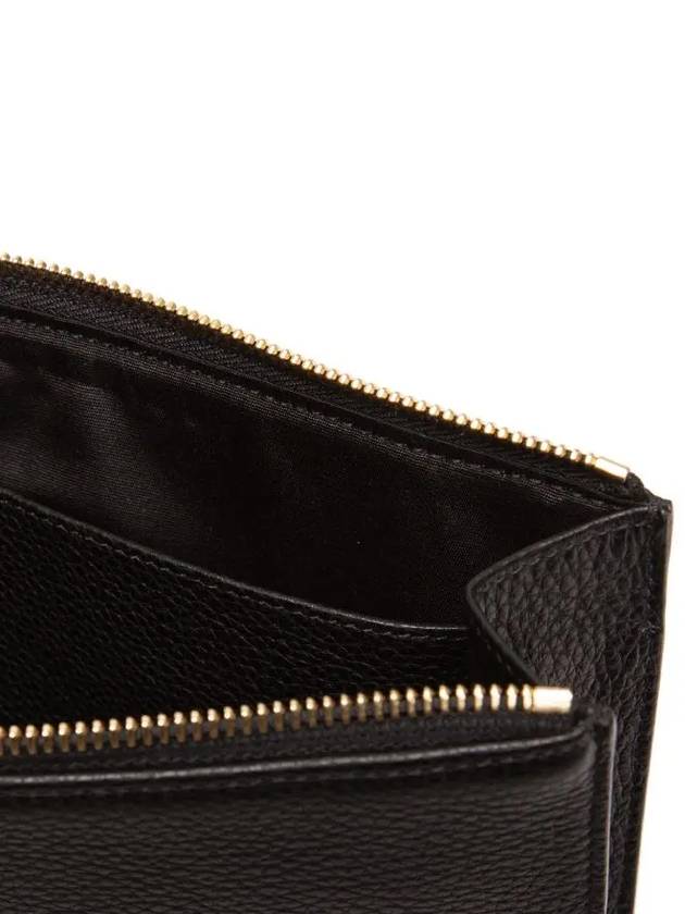 Gancini Leather Clutch Bag Black - SALVATORE FERRAGAMO - BALAAN 6