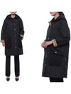 Women's Diamond Quilted Hoodie Single Coat Black - BURBERRY - BALAAN 2