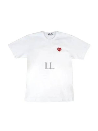 Invaders Heart Wappen Short Sleeve T-Shirt White - COMME DES GARCONS - BALAAN 2