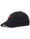 Kids Pony Embroidery Cap Hat Black 552489 005 - POLO RALPH LAUREN - BALAAN 2