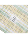 Men's Plaid Three Stripes Armband Oxford Long Sleeve Shirt Yellow - THOM BROWNE - BALAAN 10