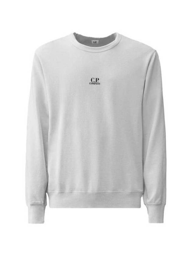 Light Fleece Logo Sweatshirt White - CP COMPANY - BALAAN 2