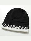 Cashmere Logo Beanie Black - BURBERRY - BALAAN 4