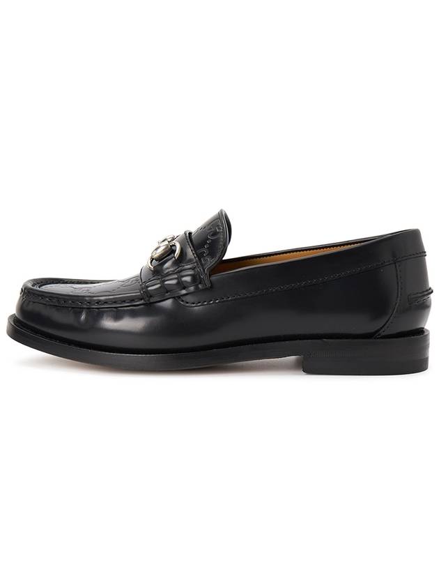 Men's GG Horsebit Leather Loafers Black - GUCCI - BALAAN 4