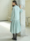 Frill Ribbon Tiered Dress Mint - MITTE - BALAAN 4