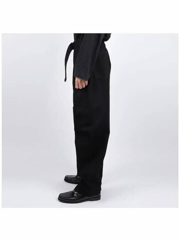 Twisted Belted Straight Pants Black - LEMAIRE - BALAAN 4