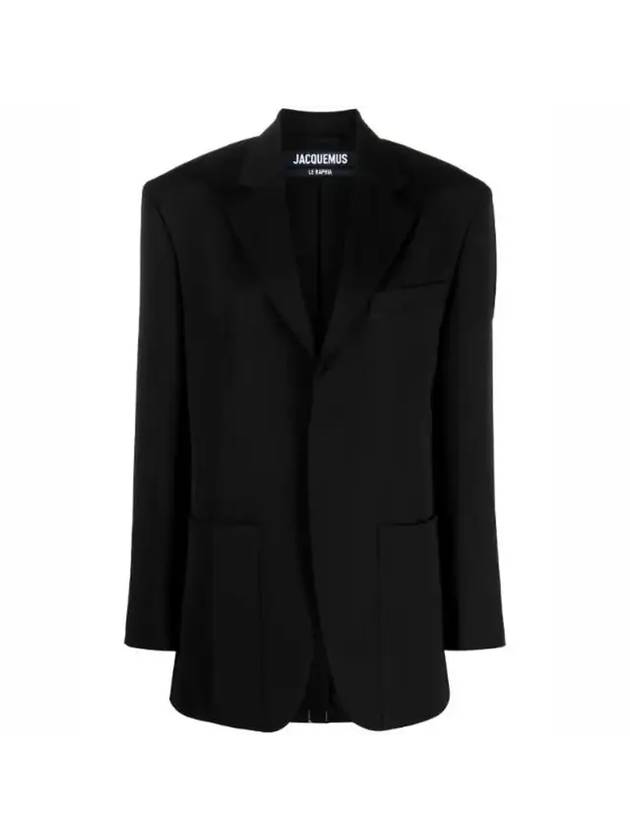 Women's The Men's Square Wool Blazer Jacket Black - JACQUEMUS - BALAAN 1