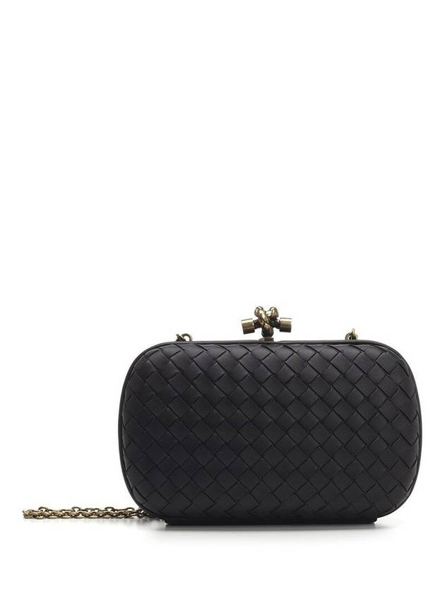 Intrecciato Chain Clutch Bag Black - BOTTEGA VENETA - BALAAN 1