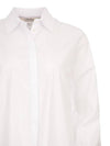 Delfina Crop Sleeve Cotton Shirt White - MAX MARA - BALAAN 3