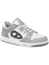 Oblique Detail Leather Low Top Sneakers White Grey - DIOR - BALAAN 3