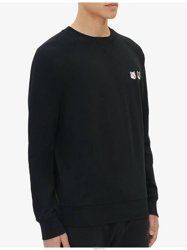 Monochrome Fox Head Patch Classic Sweatshirt Black - MAISON KITSUNE - BALAAN 5