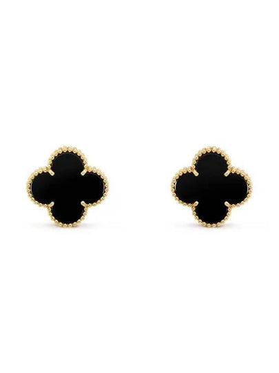 Magic Alhambra Earrings Yellow Gold Black - VANCLEEFARPELS - BALAAN 2