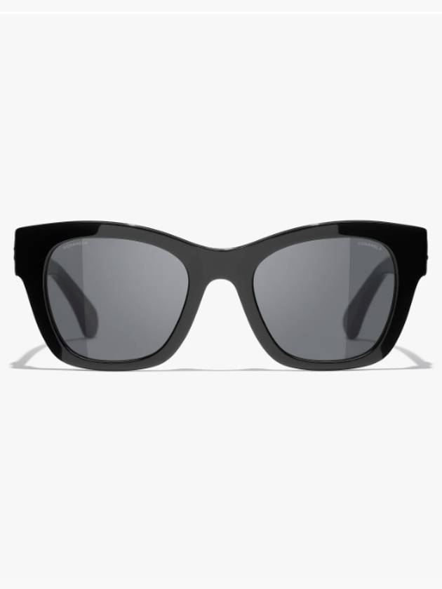 Eyewear Heart Logo Square Sunglasses Black - CHANEL - BALAAN 3