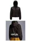 Vernois Logo Hooded Jacket Black - MONCLER - BALAAN 5