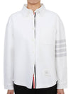 FJT247A 06772 100 Women s Overshirt Jacket - THOM BROWNE - BALAAN 3