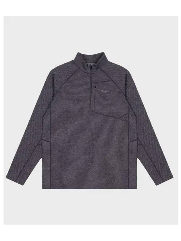 MERRELL MEN Hike Grid Fleece Half Zip Up T Shirt CHARCOAL - MERRYMOTIVE - BALAAN 1