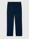 Fluid Drill Web Detail Straight Pants Navy - GUCCI - BALAAN 2