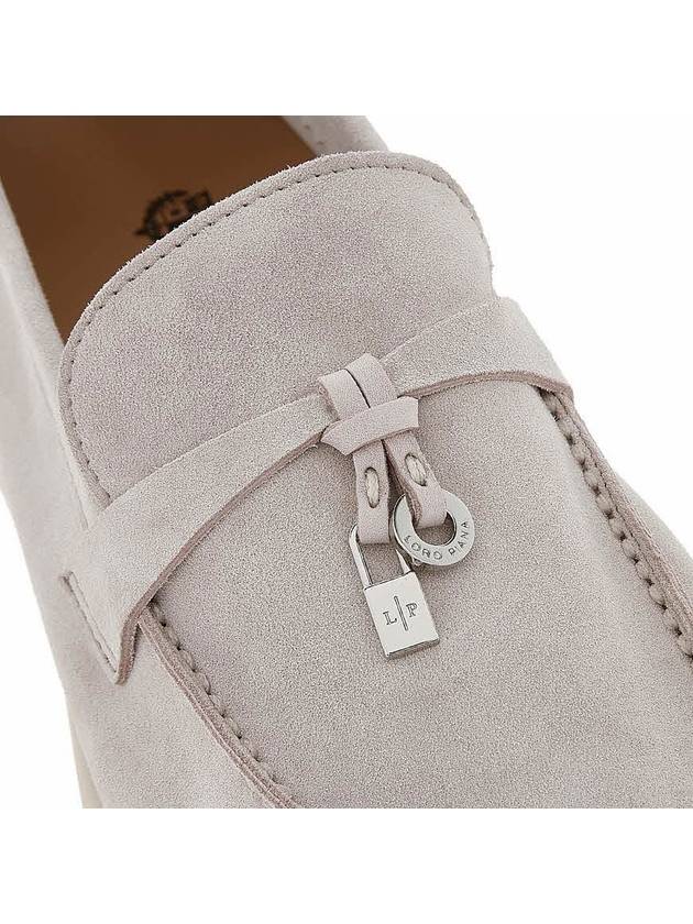 Summer Charms Walk Suede Loafers Pearl Grey - LORO PIANA - BALAAN 9