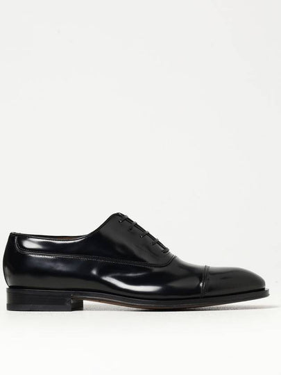 Men's Toe Cap Leather Oxford Black - SALVATORE FERRAGAMO - BALAAN 2