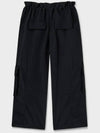 Silk Gloss Big Pocket String Wide Pants Black - NOIRER FOR WOMEN - BALAAN 4