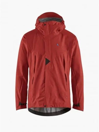 Men's Asynja Waterproof Hooded Zip-Up Jacket Rose Red - KLATTERMUSEN - BALAAN 2