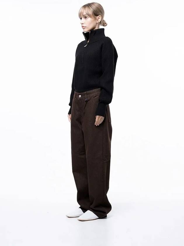 For Women W243PT02NY Non fade Standard Straight Denim Pants Brown - CHANCE'S NOI - BALAAN 6