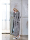 Check Loose fit Belted Coat Check Loose fit Trench Coat - PRETONE - BALAAN 7