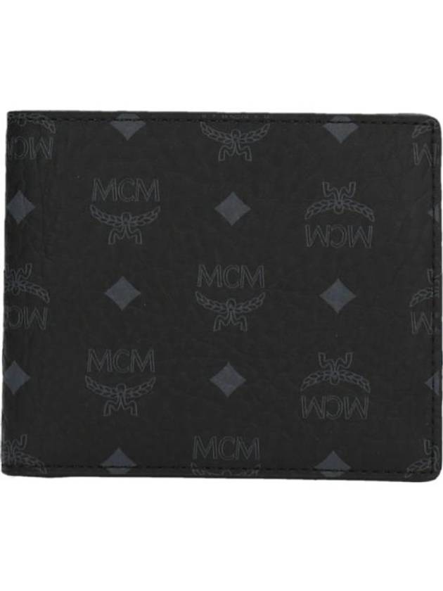 Monogram Small Half Wallet Black - MCM - BALAAN 1