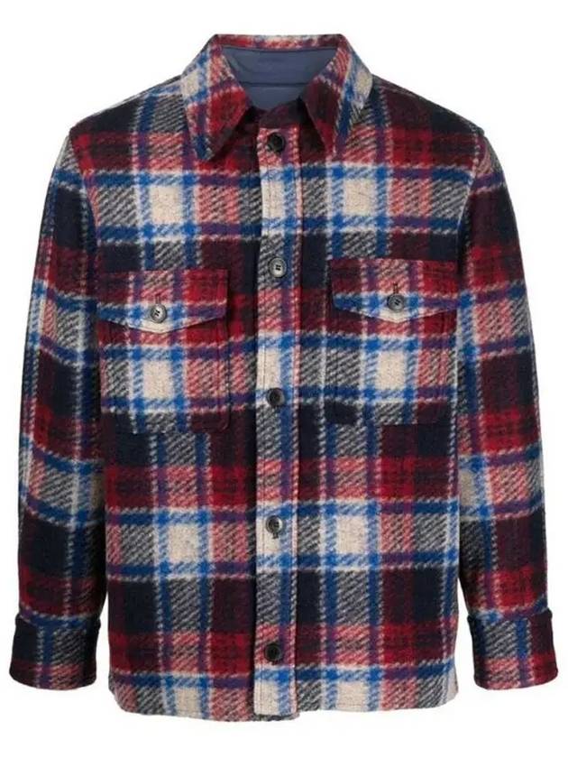 Kervon Check Oversized Shirt Jacket Red - ISABEL MARANT - BALAAN 3